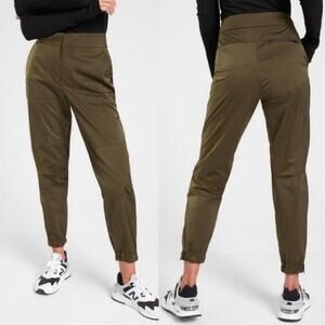 Athleta Radiant Jogger Pant in Tortuga Olive Green.